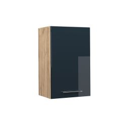 Vicco Hängeschrank Fame-Line, Dunkelblau Hochglanz/Goldkraft Eiche, günstig online kaufen