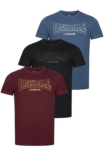 Lonsdale T-Shirt Lonsdale Herren T-Shirt Dreierpack Beanley günstig online kaufen