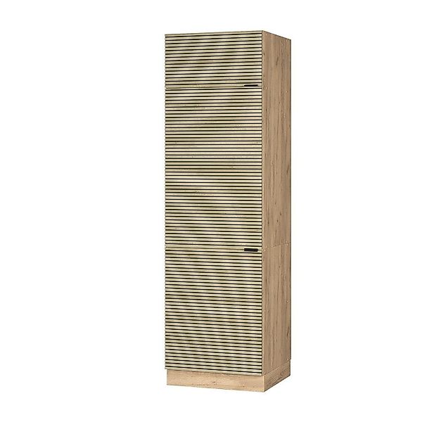 Vicco Kühlumbauschrank Fame-Line, Eiche Paneel/Goldkraft Eiche, günstig online kaufen