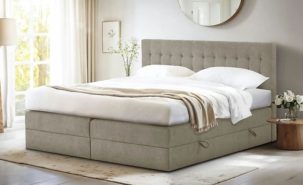 Boxspringbett mit Bettkasten Barcelona ¦ rosa/pink ¦ Maße (cm): B: 180 H: 1 günstig online kaufen