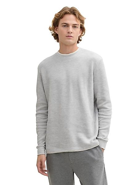 TOM TAILOR Denim 2-in-1-Langarmshirt mit Rippstruktur günstig online kaufen