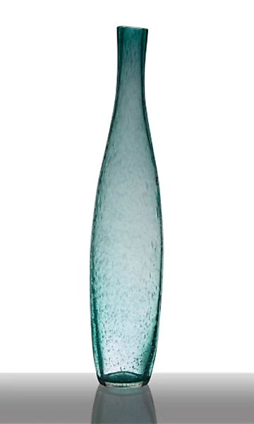 Glasvase Flaschenvase Dekovase Blütenvase Belly Aquablau 50 cm günstig online kaufen