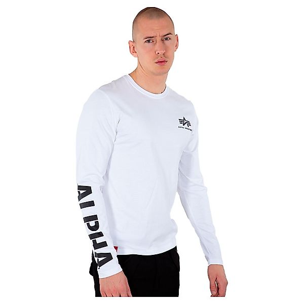 Alpha Industries Sleeve Prinheavy Langarm-t-shirt S White günstig online kaufen