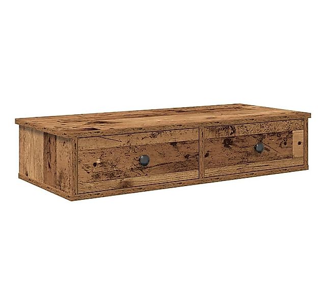 vidaXL Regal Wandregal mit Schubladen Altholz-Optik 80x31x17cm Holzwerkstof günstig online kaufen