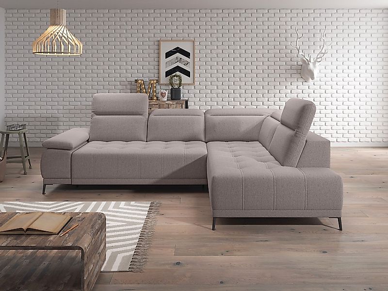 WERK2 Ecksofa "Focus-L, elektrisch erweiterbare Sitztiefe um ca. 30 cm, L-F günstig online kaufen