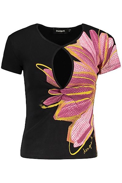 Desigual T-Shirt Stilvolles Damen Kurzarm-T-Shirt in Schwarz mit günstig online kaufen