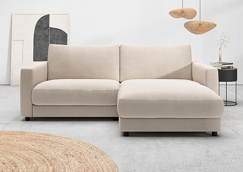 Home affaire Ecksofa "Ecksofa Jiro, L-Form, große Sitztiefe, Breite 226 cm" günstig online kaufen