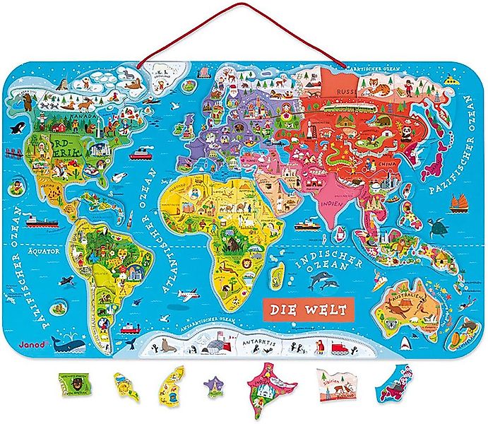 Janod Puzzle Die Welt, 92 Puzzleteile günstig online kaufen