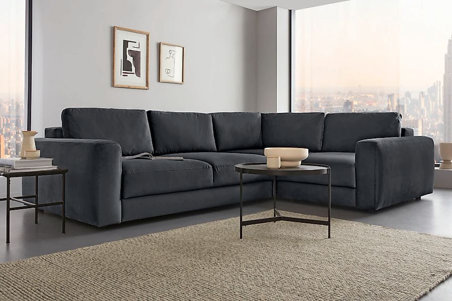 Home affaire Ecksofa "Bloomfield, Breite 304cm, Mega Polsterecke mit viel P günstig online kaufen