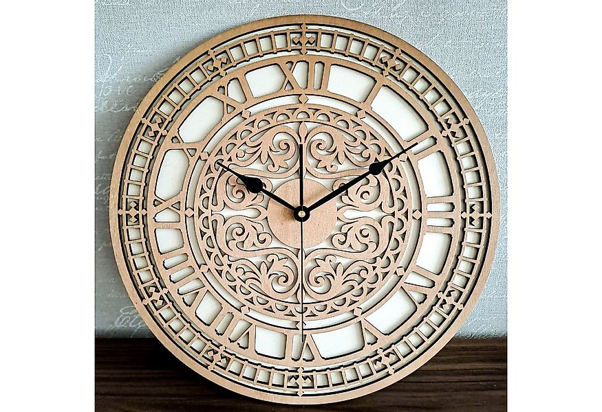 ORNAMENTI Wanduhr VINTAGE, grosse, holz, hingucker Wanduhr, BIG BEN, Ulmenb günstig online kaufen