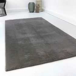 Homie Living Teppich "Villa Rosso" rechteckig 15 mm Höhe Kurzflor, Uni Farb günstig online kaufen