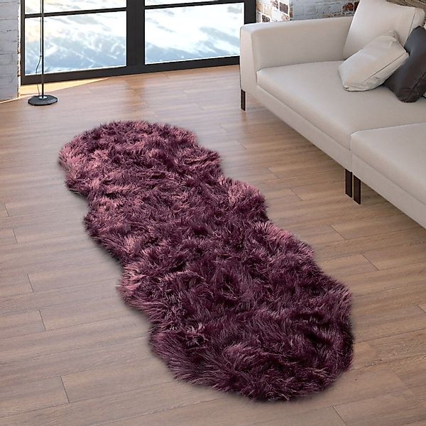 Paco Home Fellteppich "Playa 960" fellförmig 64 mm Höhe Kunstfell, Flokati- günstig online kaufen