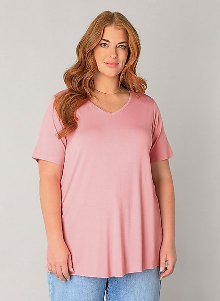 Base Level Curvy T-Shirt Alba mit V-Ausschnitt günstig online kaufen