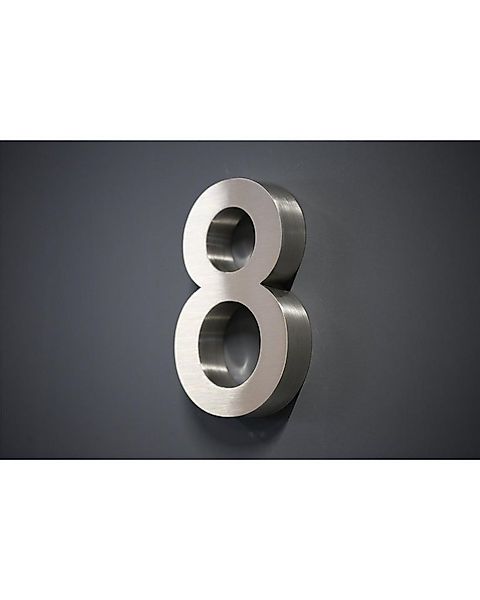 Steelboxx Briefkasten Hausnummer Premium Edelstahl in 3D Design Arial H20cm günstig online kaufen