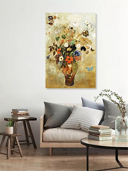 Poster / Leinwandbild - Odilon Redon - Stillleben Mit Blumenvase günstig online kaufen