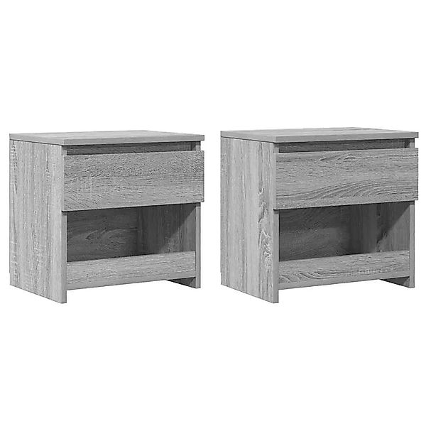 vidaXL Nachttische 2 Stk Grau Sonoma 40x30x39 cm Holzwerkstoff 815132 günstig online kaufen