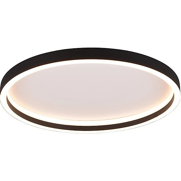 Reality LED Deckenleuchte Rotonda Schwarz matt Ø 35 cm günstig online kaufen