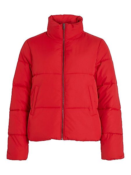 VILA Hoher Kragen Puffer- Jacke Damen Rot günstig online kaufen