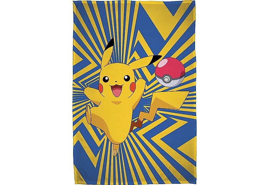 Kinderdecke Pokemon Go Pikatchu 160 x 200 cm weich und kuschelig Coral Flee günstig online kaufen