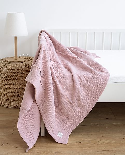 Wohndecke 2-LAGIGE Baumwolle dick MUSSELIN Decke günstig online kaufen