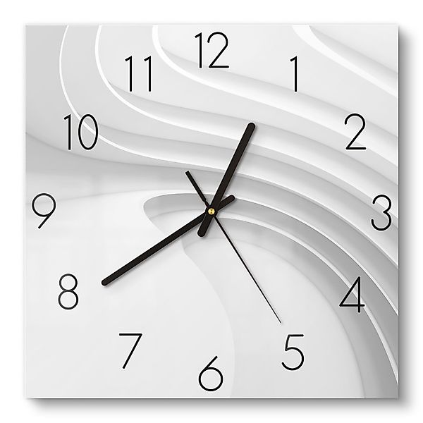 DEQORI Wanduhr 'Fließende Lamellenlinien' (Glas Glasuhr günstig online kaufen