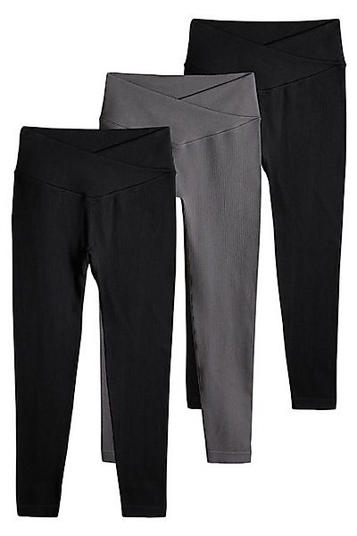 The Set Seamless Leggings The Set gerippte, nahtlose Leggings im 3er-Pack ( günstig online kaufen