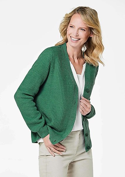 GOLDNER Strickjacke Elegante Strickjacke mit V-Ausschnitt günstig online kaufen