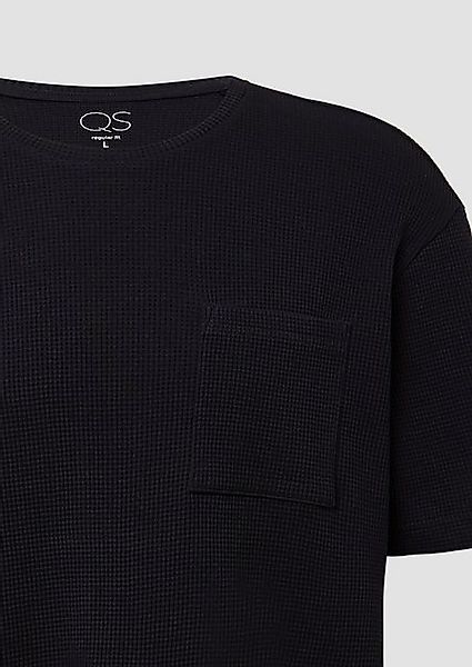 QS Kurzarmshirt T-Shirt aus Waffelpiqué mit Brusttasche günstig online kaufen