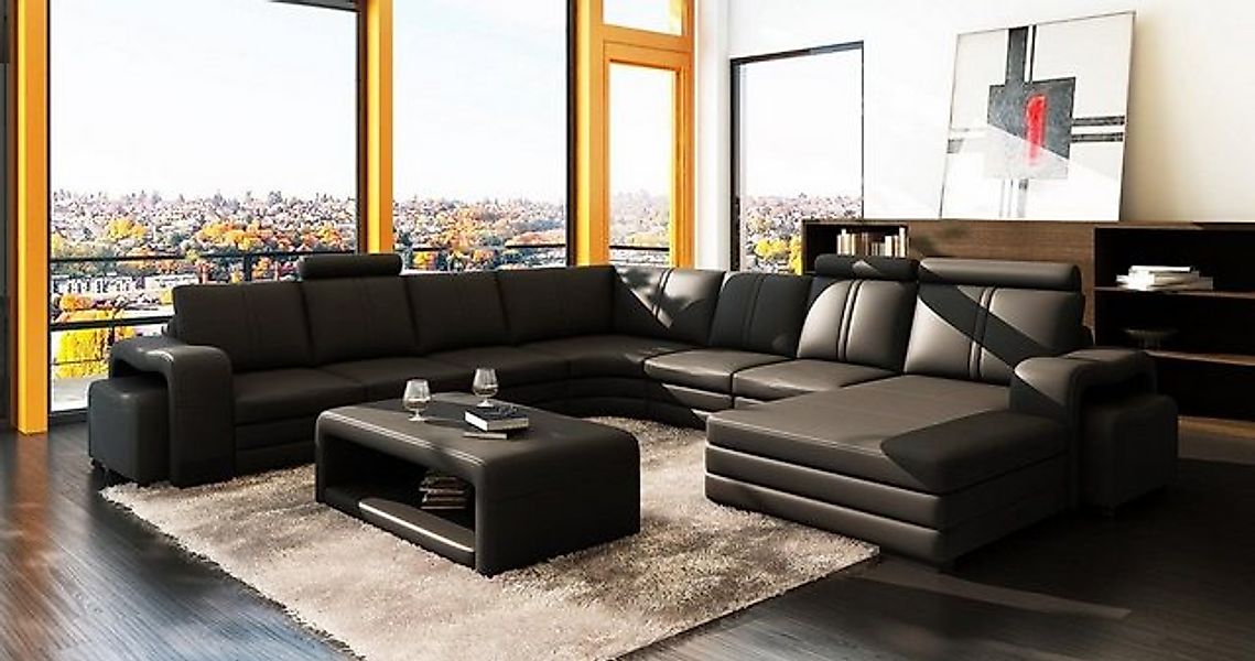 JVmoebel Ecksofa XXL Multifunktions Ledercouch Big Sofa Polster Moderne UFo günstig online kaufen