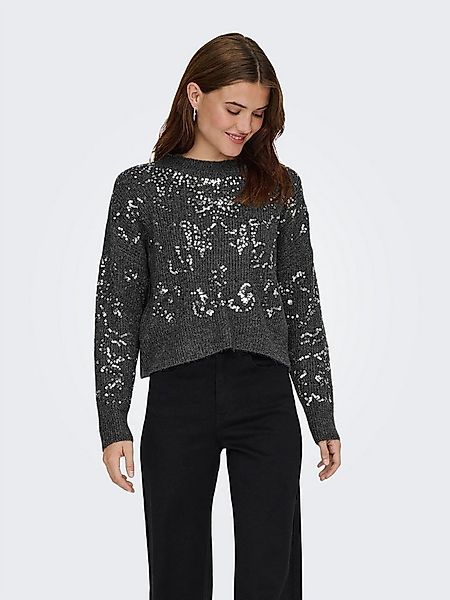 ONLY Rundhalspullover ONLALTA LS SEQUIN O-NECK KNT günstig online kaufen