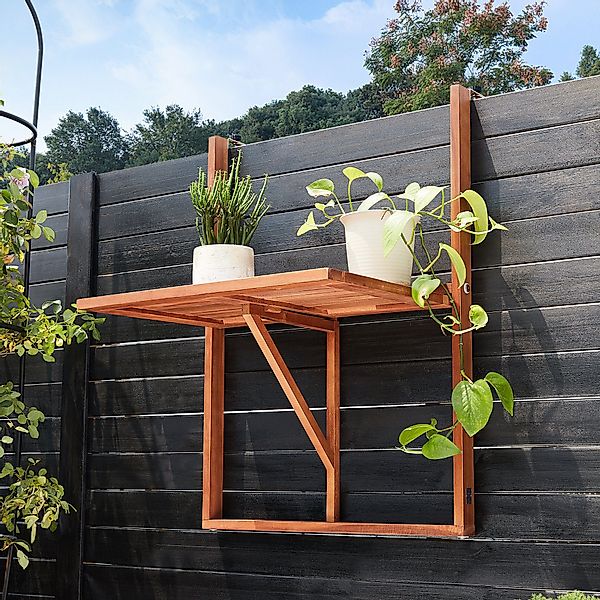 Casaria Balkonhängetisch Akazie (1-St), klappbar Holz günstig online kaufen
