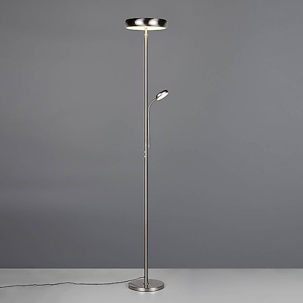 LED-Stehleuchte Palermo, nickel matt, Fernbedienung, Memory günstig online kaufen
