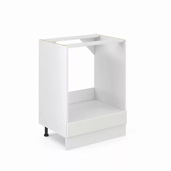Livinity® Herdumbauschrank R-Line, Weiß Landhaus/Weiß, 60 cm, AP Eiche günstig online kaufen