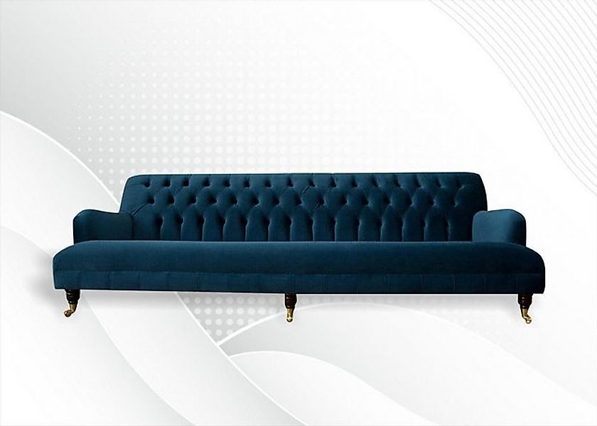 Xlmoebel Sofa Großes Sofa Chesterfield 250cm Polstermöbel 4-Sitzer Leder St günstig online kaufen