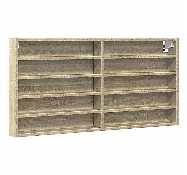 vidaXL Regal Vitrinenschrank Sonoma-Eiche 100x8,5x50 cm Holzwerkstoff, 1-tl günstig online kaufen