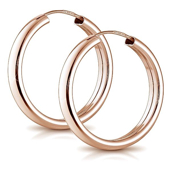 Materia Paar Creolen Damen Rosegold Ø25mm günstig online kaufen