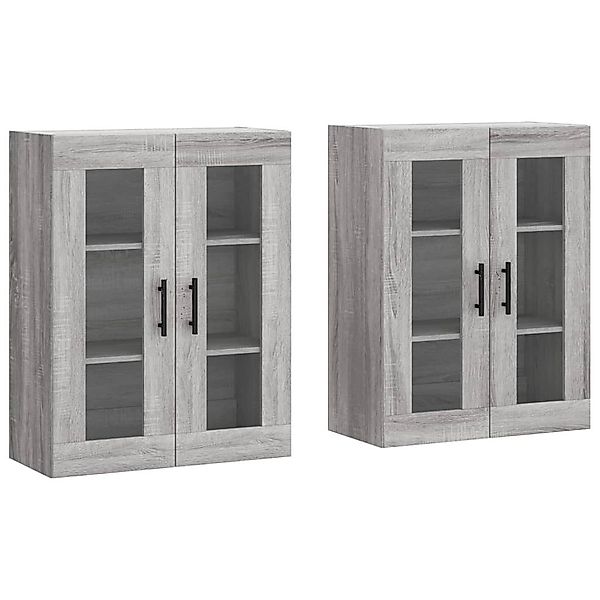 vidaXL Sideboard Wandschränke 2 Stk. Grau günstig online kaufen
