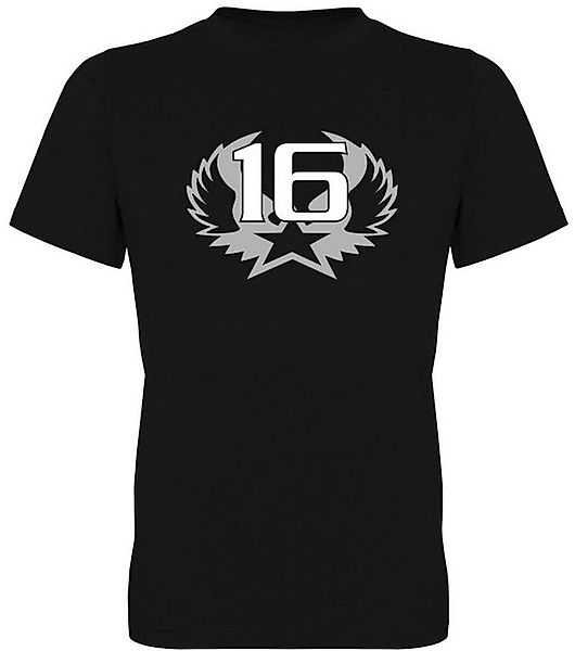 G-graphics T-Shirt 16 – Stern mit Flügeln Herren T-Shirt, zum 16ten Geburts günstig online kaufen