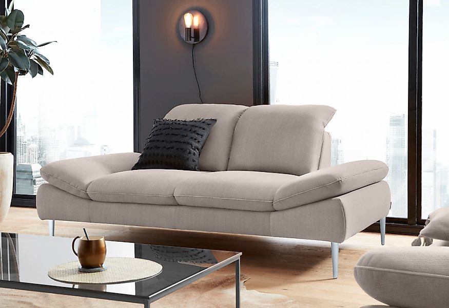 W.SCHILLIG 2-Sitzer "enjoy&MORE", mit Sitztiefenverstellung, Füße Chrom glä günstig online kaufen