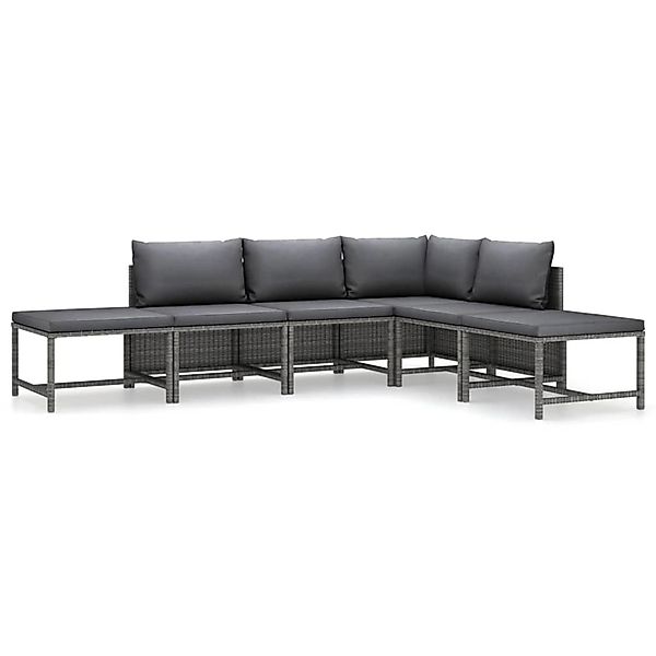 vidaXL Gartenlounge-Set 6-tlg. Garten-Lounge-Set mit Kissen günstig online kaufen