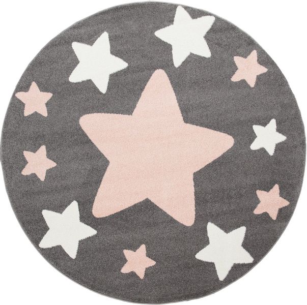 Paco Home Kinderteppich "Capri 330" rund 11 mm Höhe Kurzflor, Motiv Sterne, günstig online kaufen