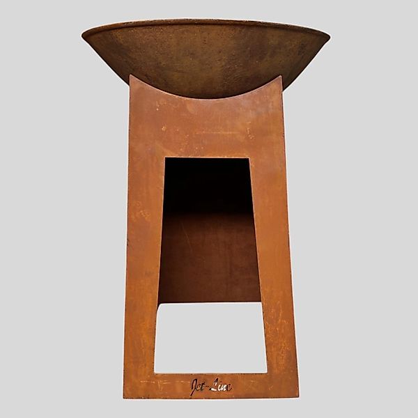 Jet-Line Feuersäule mit Feuerschale Cambridge in Rostoptik 110 x 72 x 72 cm günstig online kaufen