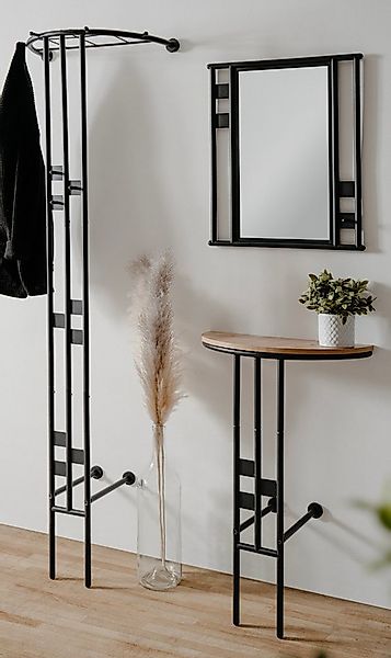 Inn.Furn Garderoben-Set Kilby, (Kompaktgarderobe in schwarz, Set 3-teilig, günstig online kaufen