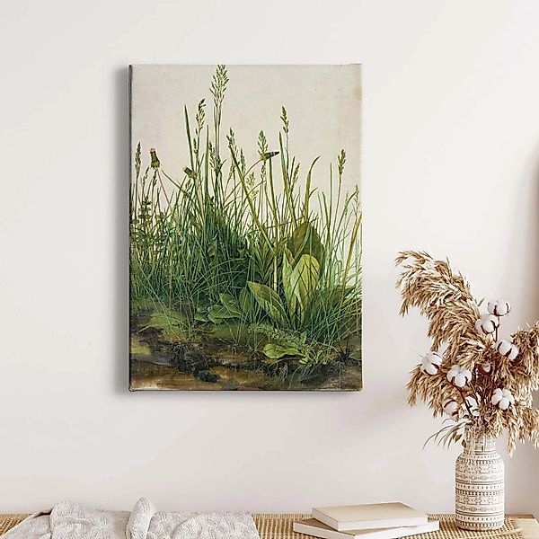 Bricoflor Botanik Bild In Grün Und Beige Leinwand Bild Mit Wiese Ideal Für günstig online kaufen