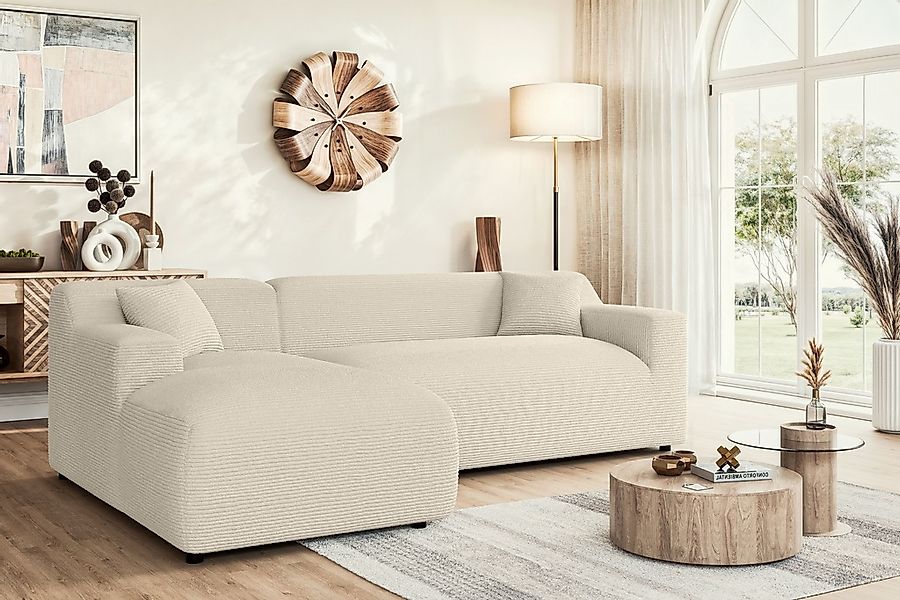 Home affaire Ecksofa "LILLIANA Designsofa, L-Form mit Recamiere rechts/link günstig online kaufen