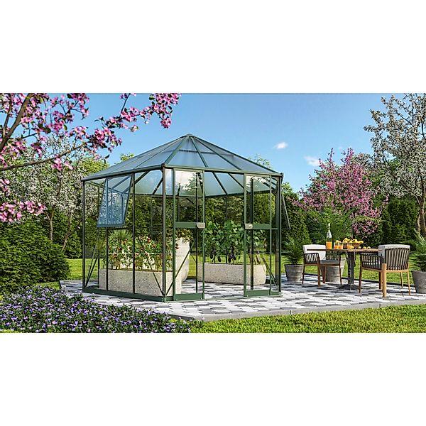 Vitavia Gewächshaus Galaxis 9000 ESG/ HKP Smaragd B 336 cm x T 383 cm günstig online kaufen