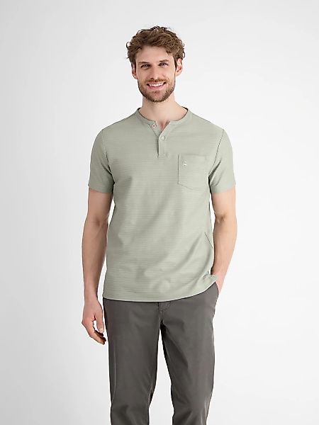LERROS Kurzarmshirt, mit Serafino-Kragen und Knopfleiste günstig online kaufen