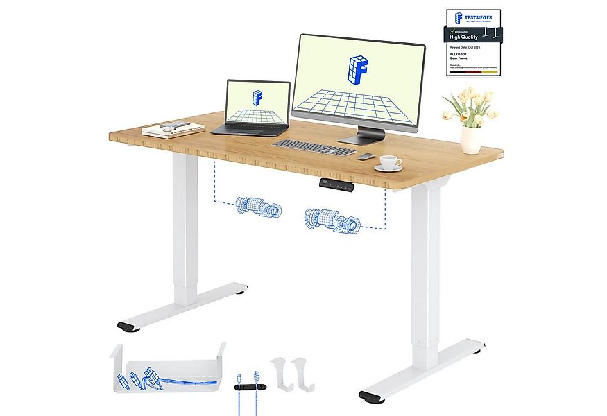 FLEXISPOT Schreibtisch Basic Plus höhenverstellbarer Schreibtisch mit Premi günstig online kaufen