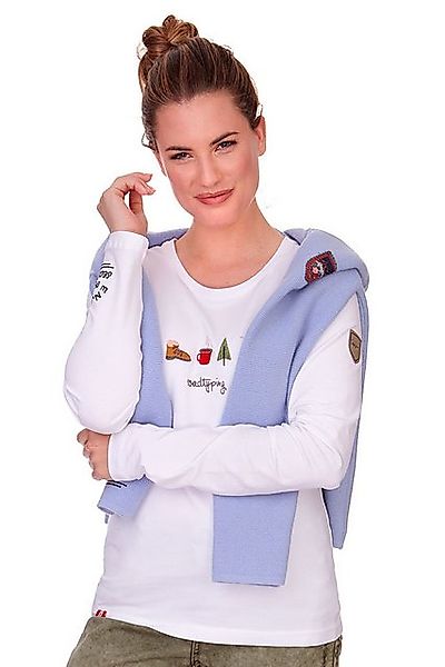 Almgwand Trachtenshirt Longsleeve Damen - LAZINSERALM - weiß günstig online kaufen