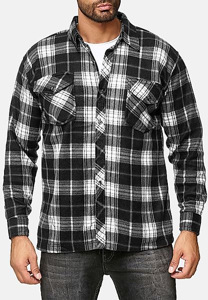 Egomaxx Langarmhemd Fleece Holzfäller Kariert Arbeiterjacke günstig online kaufen